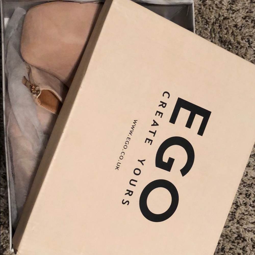 Ego Official Cream/Nude Chunky Booties